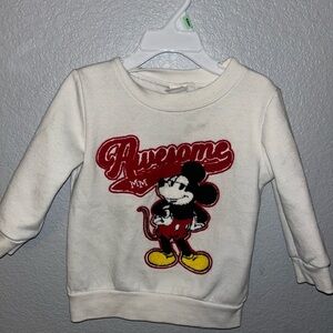 Disney Kids Mickey Mouse Awesome White Sweatshirt